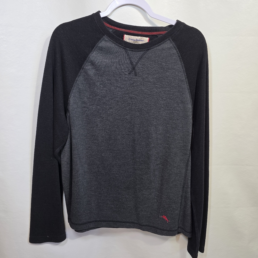 TOMMY BAHAMA Raglan Sleeve Baseball Style LS Tee Men's Large